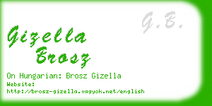 gizella brosz business card